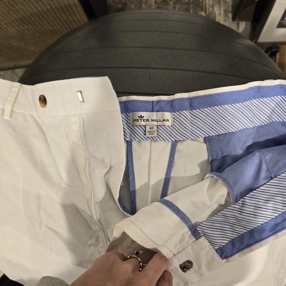Peter Millar Men's White Shorts - Picture 3 of 5